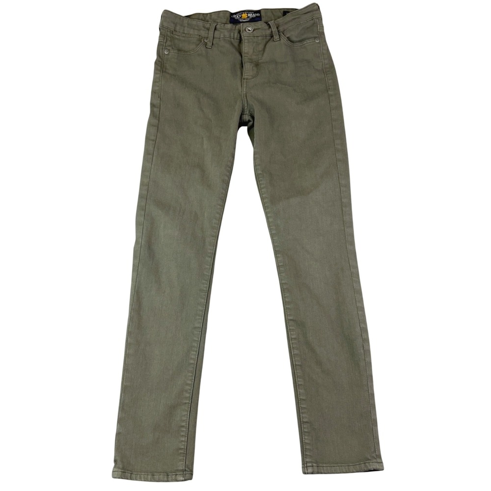 Lucky Brand 2 26 Olive Green Hayden Skinny Jeans Mid Rise Stretch Utility Casual